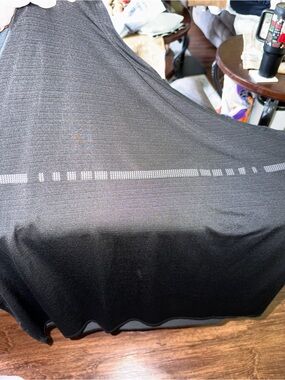Men's Black Short Sleeve Crew Tee with Reflective Dot Stripe